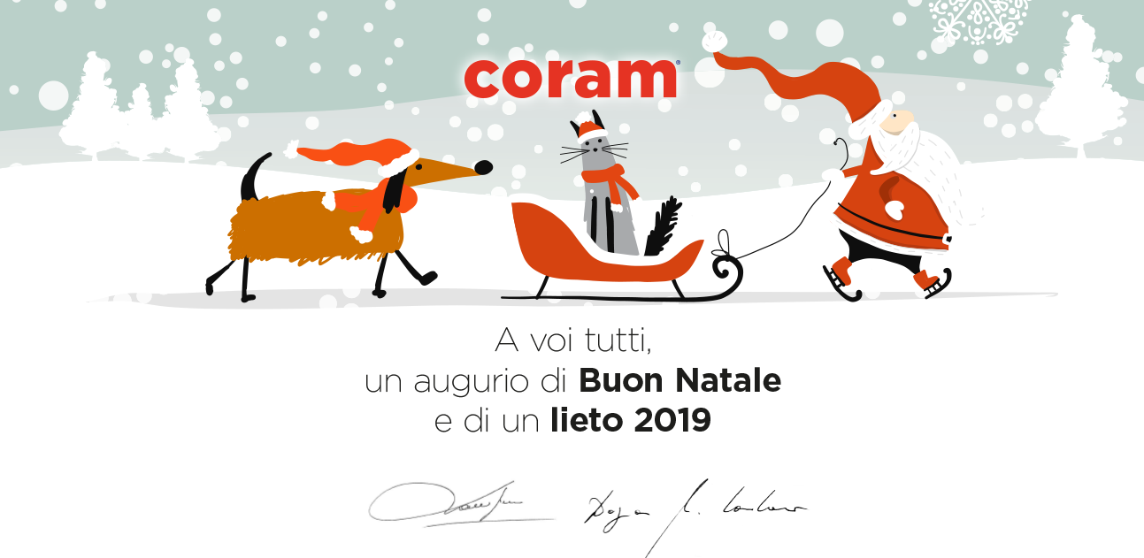 Coram augura un Buon Natale e un felice 2019